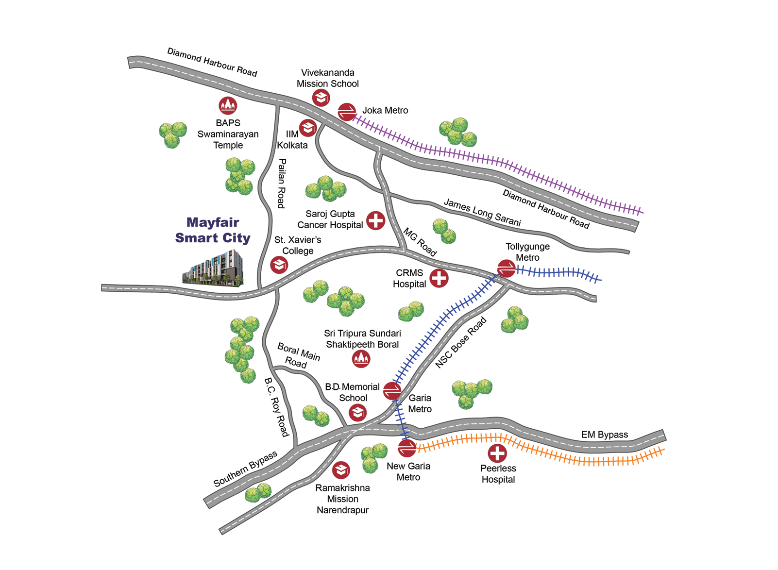 Mayfair Smart City location map